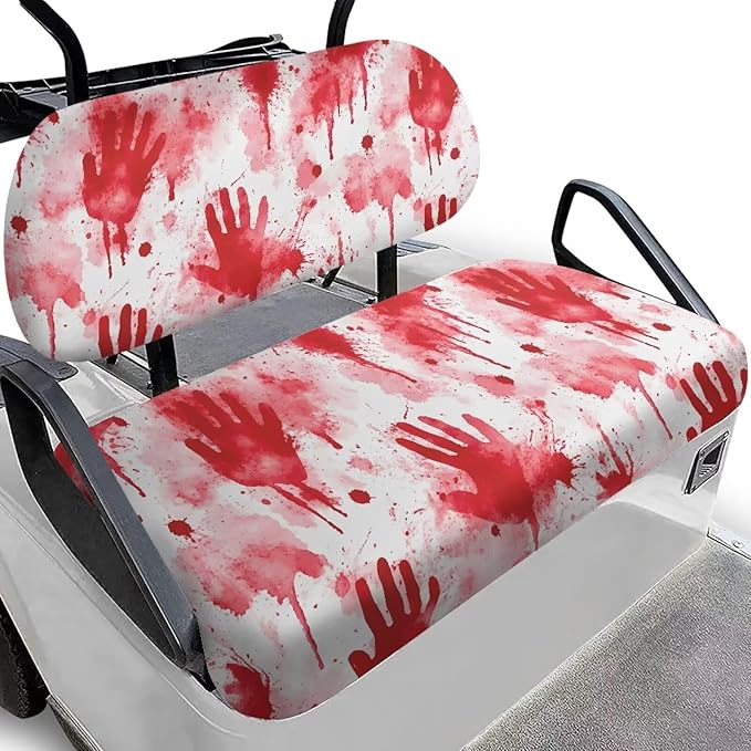 Golf Cart Seat Covers, Universal Fit & Nonskid Bottom Fits for Club Car 2 Person Seats Golf Carts