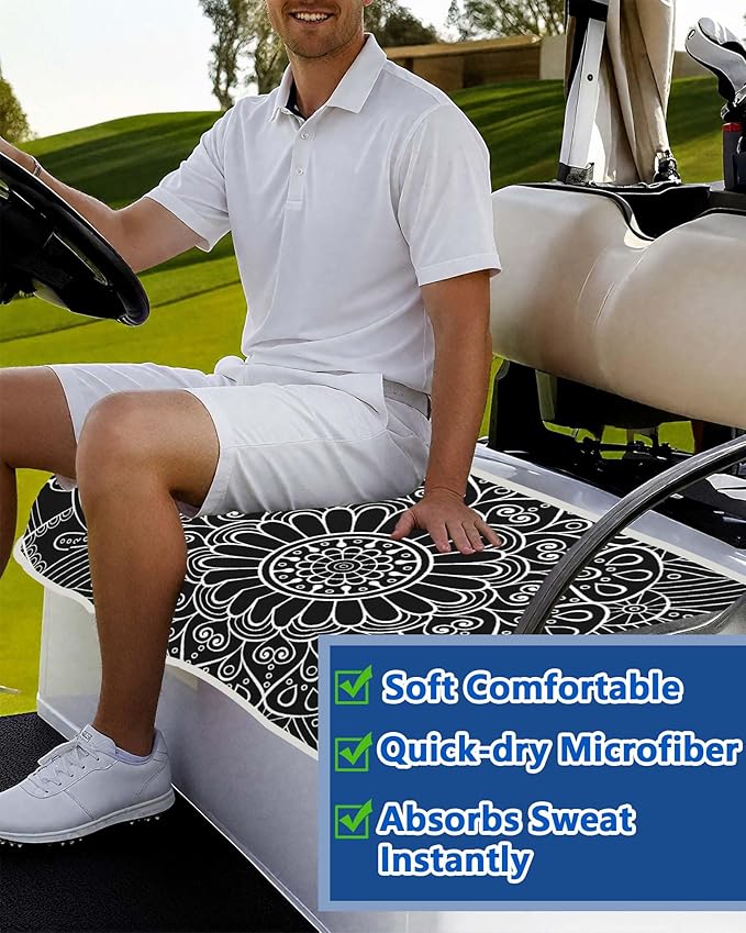 Comfortable Golf Cart Seat Covers, Soft Golf Cart Towel, Golf Cart Accessories, Club Car and Other 2-Seat Golf Carts