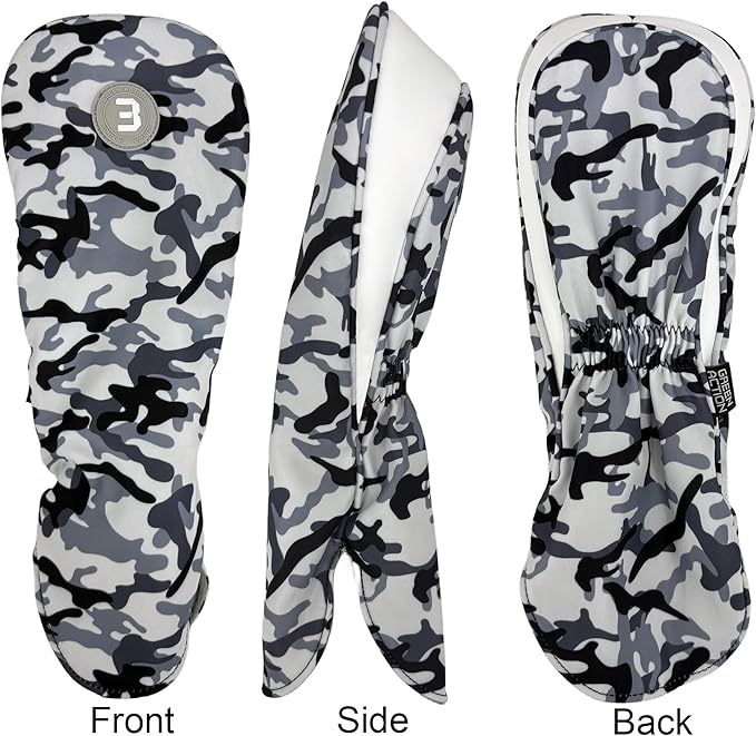 Golf Headcovers for Drivers and Woods – Set of 3 (S/M/L), Leather Club Covers with Magnetic Number Tags, Floral Design, Scratch-Resistant, Fits Most Golf Clubs