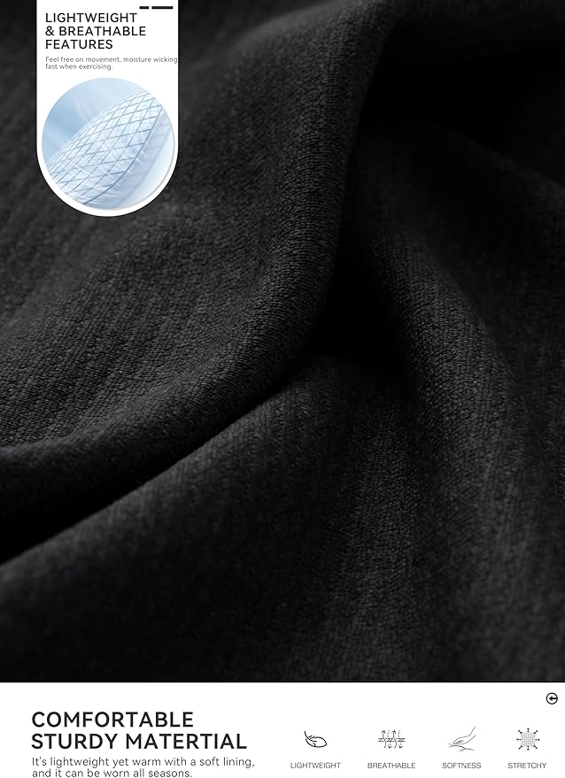 Obla Golf Quarter Zip Pullover for Men Mock Neck Sweatshirt Lightweight Sun Protection Men's Long Sleeve Golf Shirt