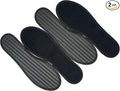 Happystep Cotton Terry Cloth Insoles, Barefoot Shoe Inserts, Sweat Absorption, Odor Control, Moisture-Wicking, Washable and Reusable, Zero Drop Shoe Insoles, 2 Pairs of Black (Women Size 10)