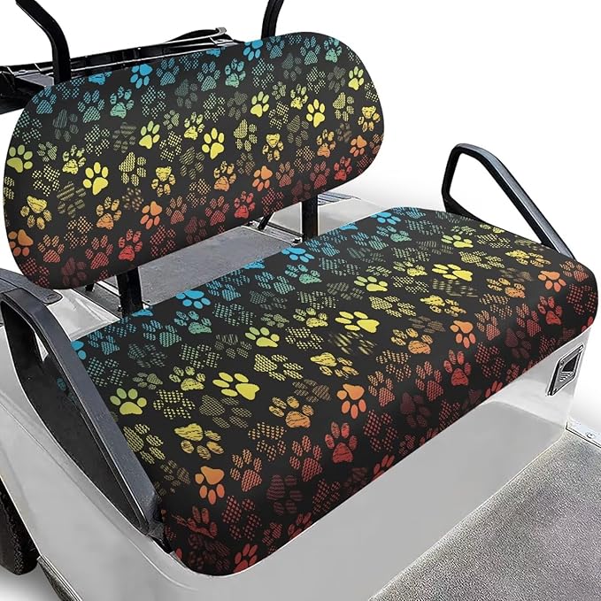 Golf Cart Seat Covers, Universal Fit & Nonskid Bottom Fits for Club Car 2 Person Seats Golf Carts