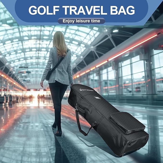 Golf Travel Bag for Airlines, Lightweight Golf Travel Bags, Superior Golf Travel Cover with Upgraded Wheels, Practical Golf Club Covers for Daily Travel, Easy to Carry for Golf, Common-use Sizes