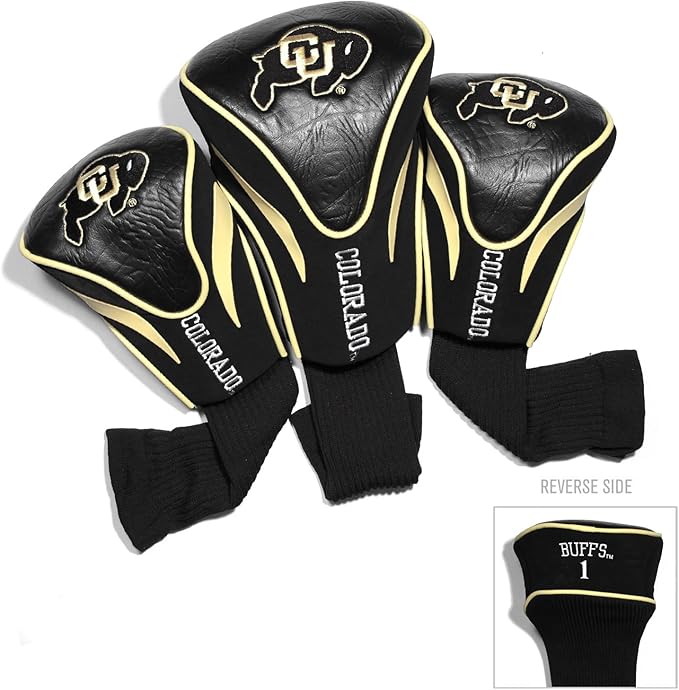 Team Golf NCAA Numbered 1, 3, & X, Fits Oversized Drivers, Utility, Rescue & Fairway Clubs, Velour Lined for Extra Club Protection