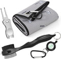 Mile High Life Printed Golf Towel(16"x24"), Brush Tool Kit, Divot Repair Tool, Microfiber Towel，Brush with 2FT Retractable Cord, Repair Tool w Magnetic Golf Ball Marker