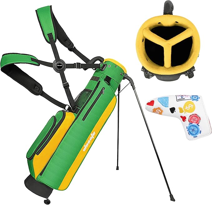 Golf Stand Bag,Lightweight Small Golf Bag,Medium Golf Carry Bag, 2-3Way Divider Men and Women with Adjustable Shoulder Strap Multiple Pockets with Golf Putter Covers