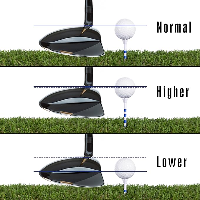 170 Pack Golf Tees 50 Iron Tees with 120 Driver Tees, Pro 4 Line Marking System Plastic Golf Tees, 4-Prong Engineered to Reduce Friction & Longer Distance