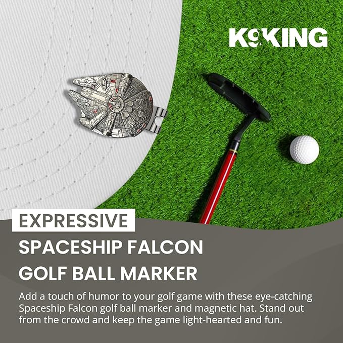 K9King Funny Golf Ball Marker with Magnetic Hat Clip – Unique Durable Enamel Ball Marker – Enhanced Golfing Fun Waterproof Scratch Free Golf Accessories and Gifts for Golfers