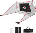 10x7ft Golf Hitting Net with Built in Side Barriers, Heavy Duty Practice Net for Driving Swing Chipping Home Simulator Training, Portable Training Aid with Carry Bag