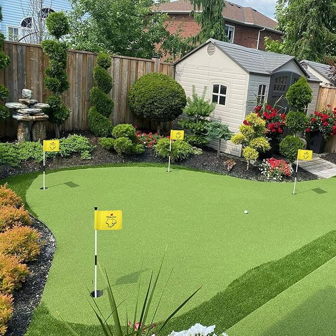 Golf Flagpole - Detachable Design - Ball Retrieval Base - Perfect for Backyard Practice Putting Green, Country Club, Driving Range - 3FT | 6FT in Height Optional