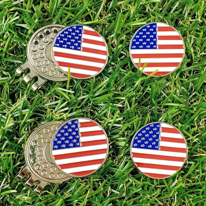 Golf Ball Markers with Hat Clips Value Sets for Men Women Golfer, Removable Attaches Easily to Golf Cap Premium Gifts