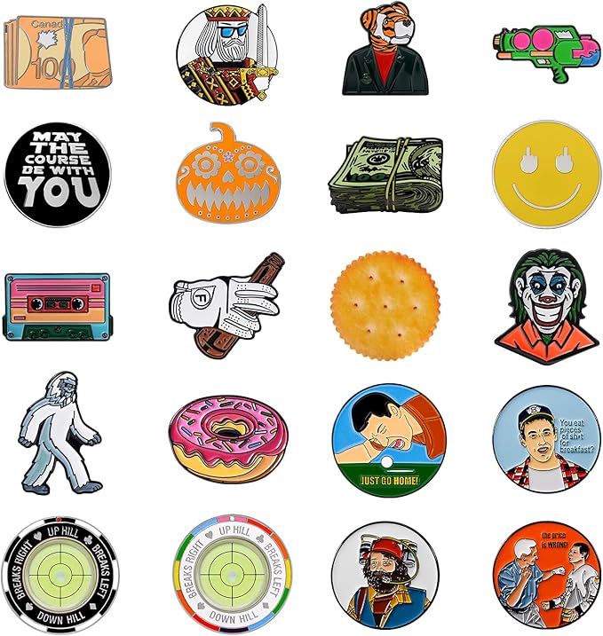 Golf Ball Marker with Magnetic Hat Clip - Funny Golf Gift