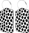2 Pack Luggage Tags for Suitcase,Animal Skin PU Leather Luggage Tags with Privacy Cover Name Address Labels and Steel Ring,Creative Travel Accessories for Men and Women