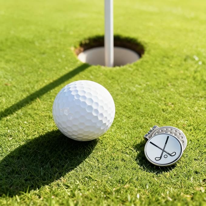 Custom Golf Ball Markers with Magnetic Hat Clip, Personalized Ball Marker & Clip,Metal Markers with Photo/Logo/Text Name, Durable Zinc Alloy Golf Accessories for Men Women