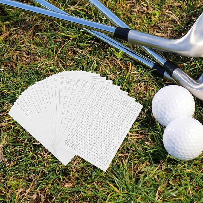 Baluue 30 Sheet Golf Scorecard, Coated Paper Scorecards, Essential Golf Scorekeeping Tools, Score Keeper Card Scorekeeper Accessory Tools
