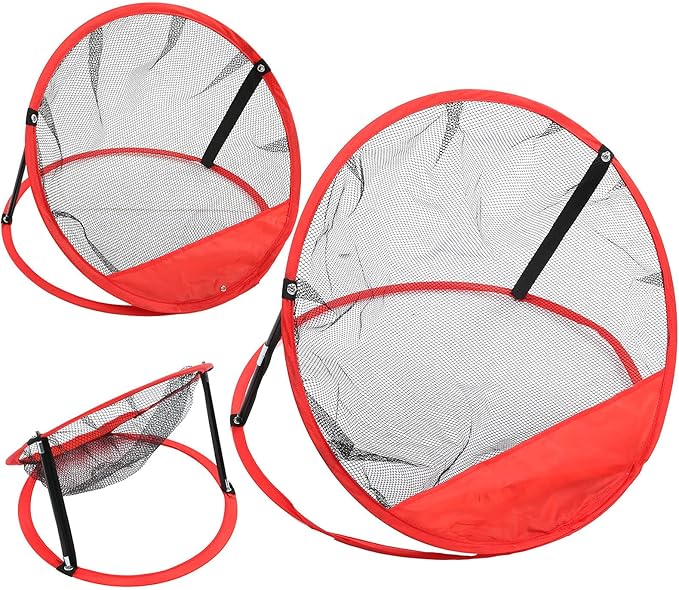 3 in 1 Golf Chipping Net Set, Golf Target Practice Net, Nylon Indoor Outdoor Training Net with Foldable Design, 3 Different Sizes for Backyard Driving Range, Includes 3 Nets and 6