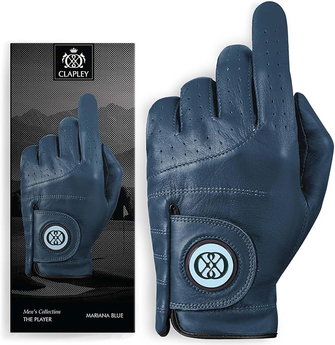 CLAPLEY Men’s Golf Glove – Premium Cabretta Leather with Magnetic Ball Marker, Breathable Design, Good Elasticity, Precious Gift for Golfers, Super Soft Feel, Left and Right Hand, Secure Fit