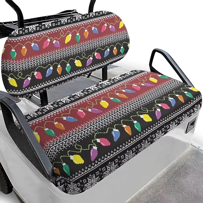 Golf Cart Seat Covers, Universal Fit & Nonskid Bottom Fits for Club Car 2 Person Seats Golf Carts