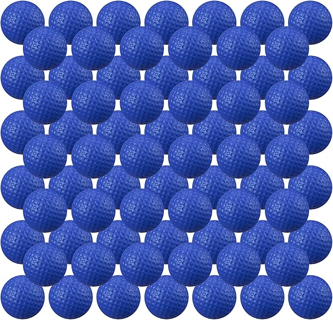 Junkin 80 Pcs Foam Golf Balls Rubber Practice Balls Realistic Feel and Flight Sport Training for Indoor or Outdoor Backyard Golf Training