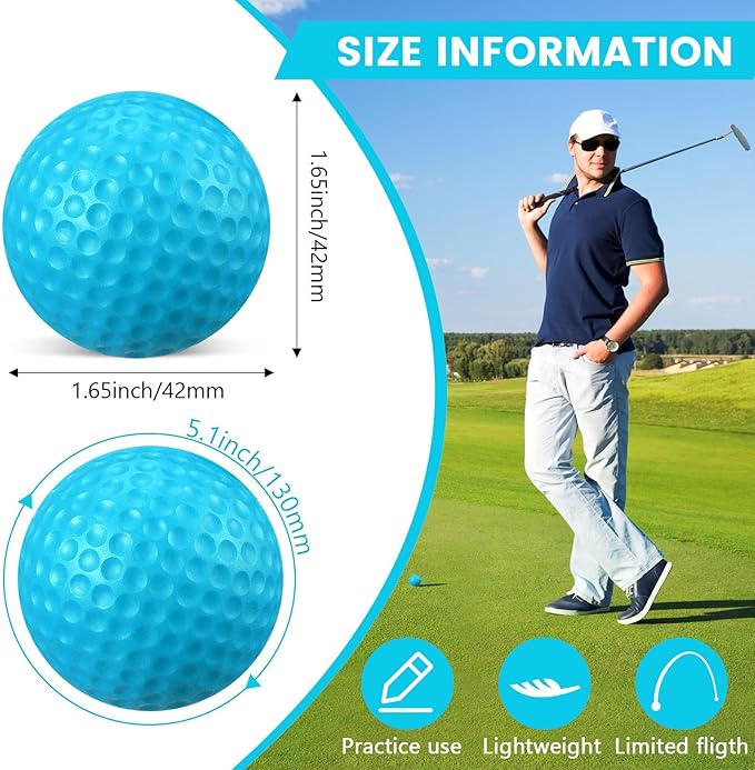 Junkin 80 Pcs Foam Golf Balls Rubber Practice Balls Realistic Feel and Flight Sport Training for Indoor or Outdoor Backyard Golf Training