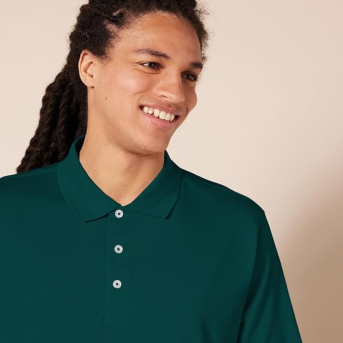 Amazon Essentials Mens Golf Polo Shirt, Moisture-Wicking Quick Dry, Short Sleeve