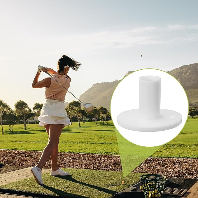 PATIKIL Rubber Golf Tee, 8 Pack 1.4 Inch Golf Practice Tees Training Driving Range Tee Stable Golf Ball Holder for Outdoor Indoor Hitting Mat Golf Mat, White