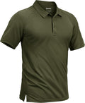 TACVASEN Men's Polo Shirts Short Sleeve Golf Polos Dry Fit UPF 50+ Performance Tactical Collared Hiking Shirt