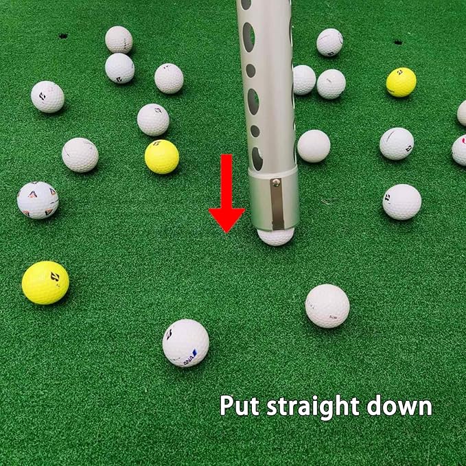 Golf Ball Retriever Professional Picker Durable Aluminum Golf Ball Shag Tube Release Retrievers Collector Practice Pick-up Sucker Tool, 39 Inch