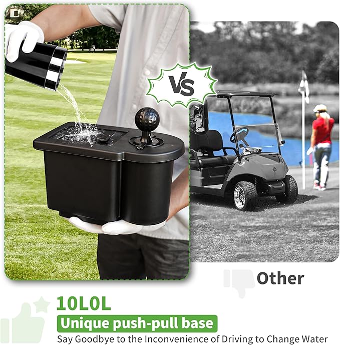 10L0L Universal Golf Ball Washer and Club Head Cleaner for EZGO Club Car Yamaha, Stay at the Top of Your Golf Game with the Convenient-Black