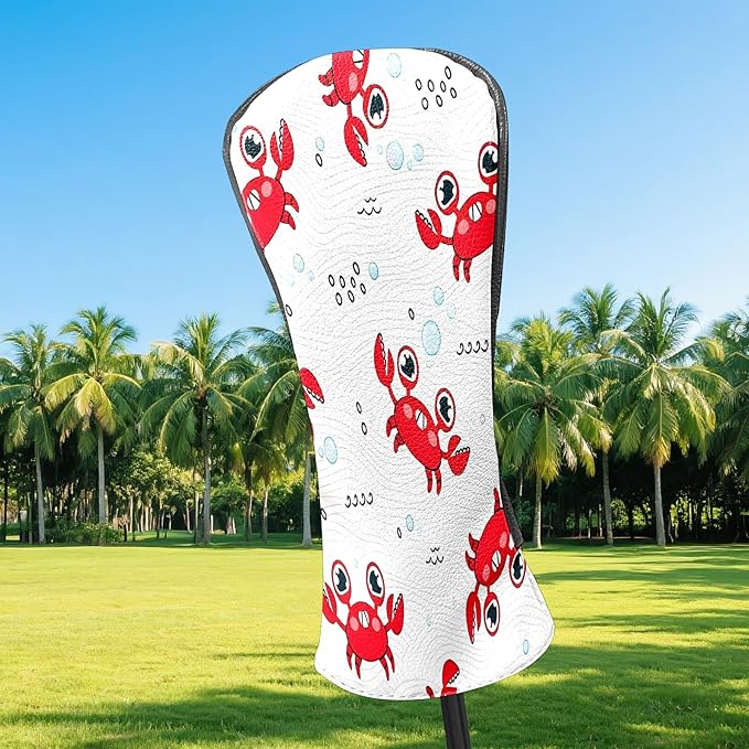 Premium Leather Golf Club Headcovers,Mango Pattern Fits Driver Hybrid Fairway 3/5 Wood,with Scratch-Resistant Lining, Gift for Men and Women