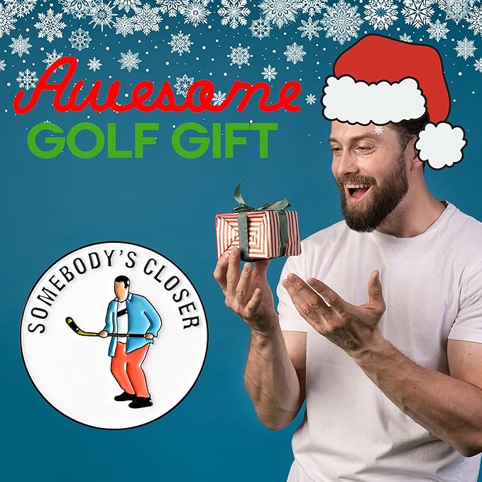 ZEETY Funny Golf Ball Marker with Magnetic Hat Clip – Golf Accessories for Men and Women, Great Golf Gift for Players with Attitude
