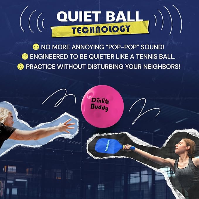 Kelso Pickleball, PU Foam Pickleball Balls for Reduced Noise, Enhances Hand-Eye Coordination, Indoor & Outdoor Use, Standard or Small Trainer-Sized Balls
