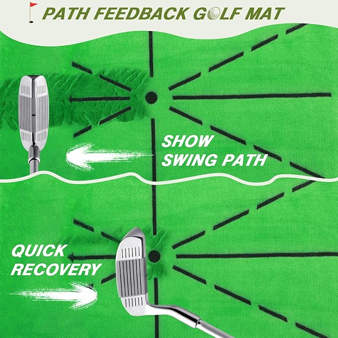 Golf Net, 10x7FT Golf PracticeNet with Swing Mat, Golf Hitting Net for Backyard Driving, Indoor/Outdoor Training Chipping Aid Nets with Targets, Gifts for Men/Dad/Him
