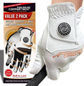 Copper Tech Ladies Golf Gloves Women Right Handed Golfer or Left Handed Golfer 2 Pack | Copper Compression Joint Support with Flexible & Comfortable Fit | AAA Leather & Silicone Tacky Pad