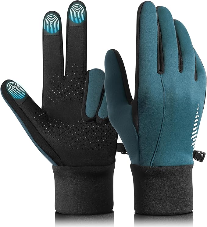 rivmount Winter Gloves Women Men for Cold Weather, Running Driving Cycling, Water-Resistant & Touch Screen, Snow Ski Gloves Liner, Warm Glove for Daily Work & Sports Outdoor