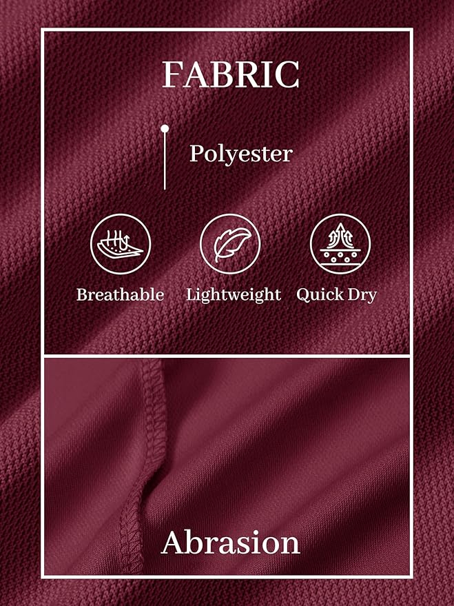TACVASEN Mens Polo Shirts Short Sleeve Dry Fit Performance Breathable Golf Shirt with Collar Tennis Casual Business Work