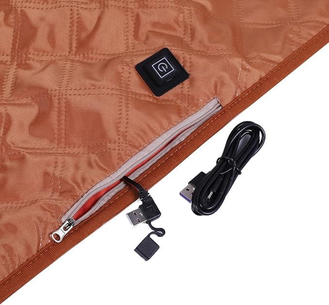 Heated Golf Cart Seat Cover,Non-Slip Winter Golf Cart Seat,Universal Fit, Easy Installation,4 Heating Zones, USB/Type-C Powered, Non-Slip & Waterproof, Ideal Golf Gift for Men