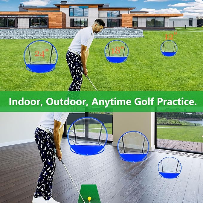 SANTA CASA Pop up Golf Practice Net - Foldable Chipping Target, 1 Carry Bag, Adults Indoor Outdoor Backyard Golf Gifts