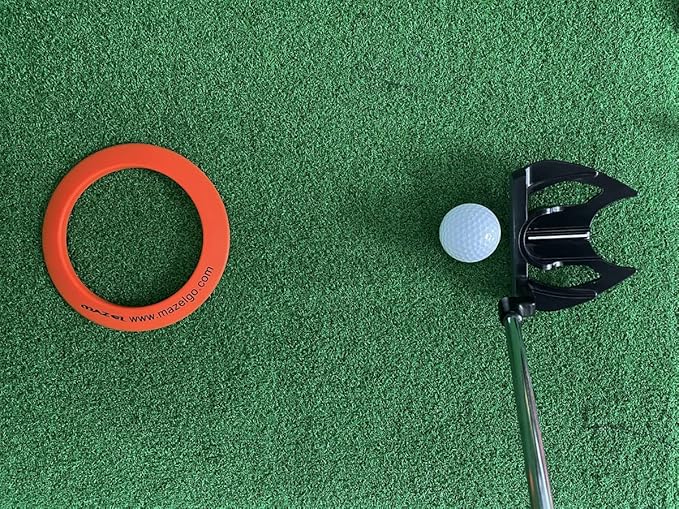 MAZEL Golf Putting Cup/Ring for Training Aid Indoor & Outdoor - All-Direction Practice Hole Putting Accuracy Trainer