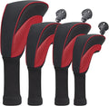 Golf Head Covers for Fairway Woods Driver Hybrids 5 Pieces Nylon Mesh Sports Fan Golf Club Headcovers-Golf Accessories for Men Women.