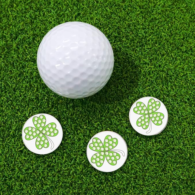 FINGER TEN Golf Ball Marker with Hat Clip Markers Assorted Patterns Value Gift Set Mark Golf Divot Tool Accessories for Men Women Kids