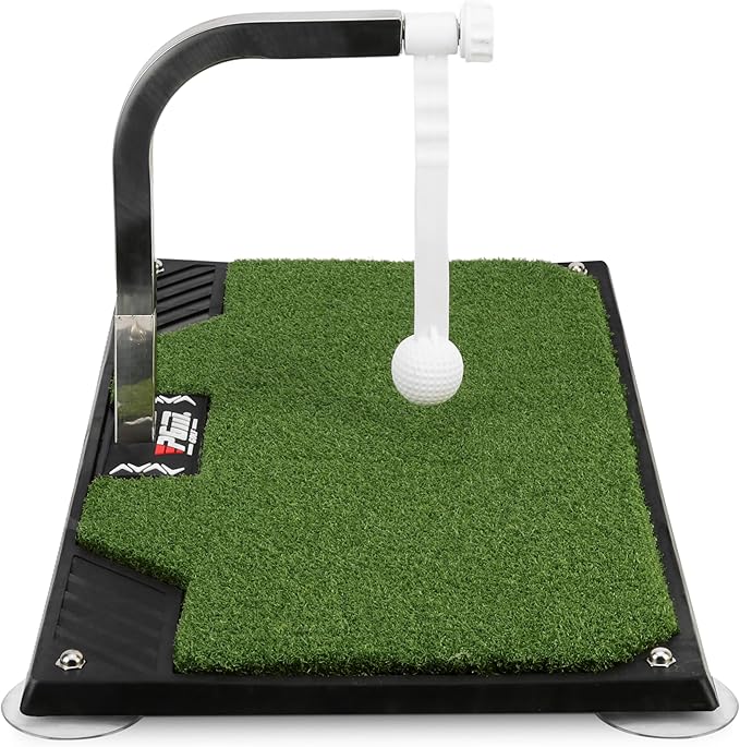 PGM Golf Swing Trainer - Golf Training Equipment with 5 Adjustable Height - Pure Path Swing Practice Mat Training Aid for Indoor Outdoor Home