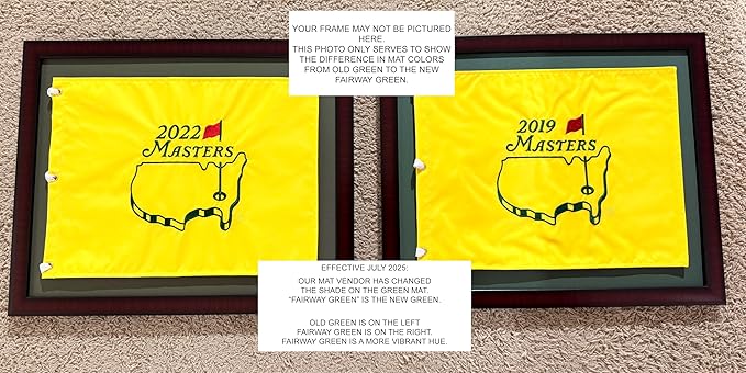 8x15 Brown Golf Scorecard Frame, Moulding brn-001, Green Mat (holds up to approx. 5"x12" card); card not included