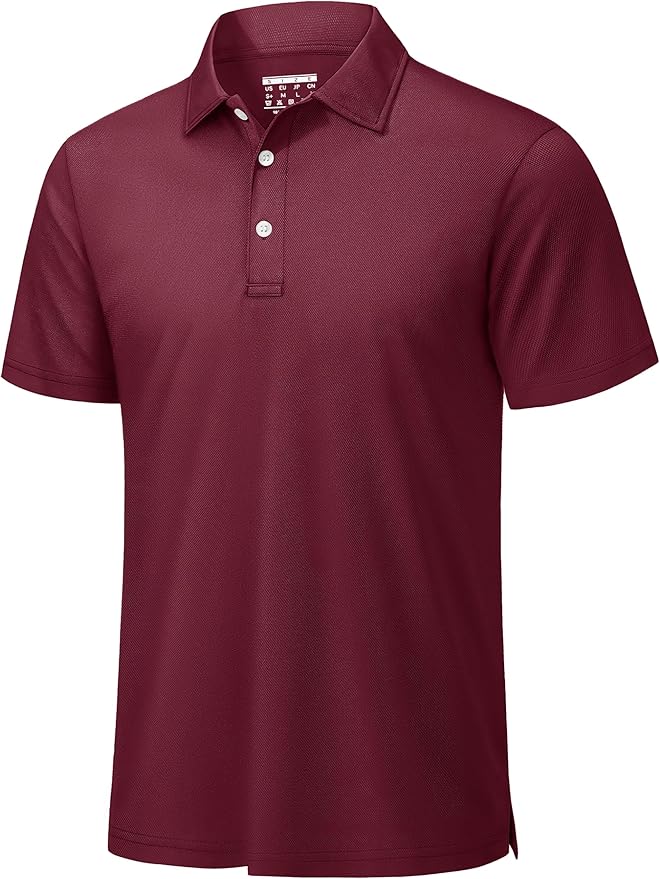 TACVASEN Mens Golf Shirt Dry Fit Mens Polo Shirts Short Sleeve Performance Golf Polos for Men with Collar Work Shirts