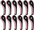 Andux Number Print Golf Iron Club Head Covers Long Neck with Zipper 12pcs/Set