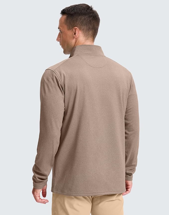 Obla Golf Quarter Zip Pullover Men Fleece Mock Neck Sweatshirt Winter Warm 1/4 Zip Long Sleeve Golf Shirt