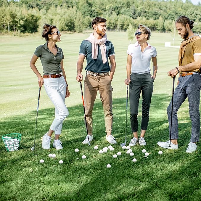 Junkin 24 Pcs Foam Golf Practice Balls Realistic Feel and Flight Training Sport Balls Elastic Soft Foam Golf Balls for Indoor or Outdoor Backyard Training