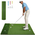 Dual Turf Golf Mat 5 * 4FT,Golf Hitting Mats Practice Outdoor/Indoor for Training Chipping Driving Swing,High-Density Artificial Turf Matt for Backyard, Driving Range, Garage