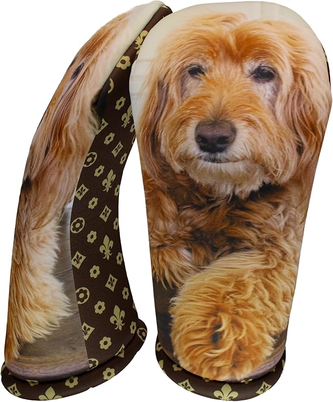 Custom Golf Driver Head Cover for Dogs – Personalized Pet Photo, Name & Text | Dog Lover Golf Gift | USA-Made Driver Headcover with Thick Foam Protection by BeeJos