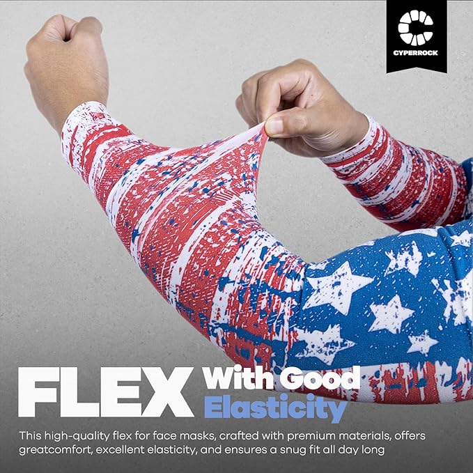 Flag Arm Sleeves, Cooling Sun Protection Compression for Men/Women